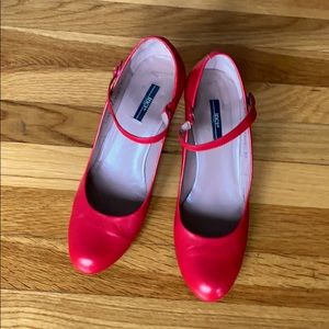 Beautiful Red Leather Mary Janes